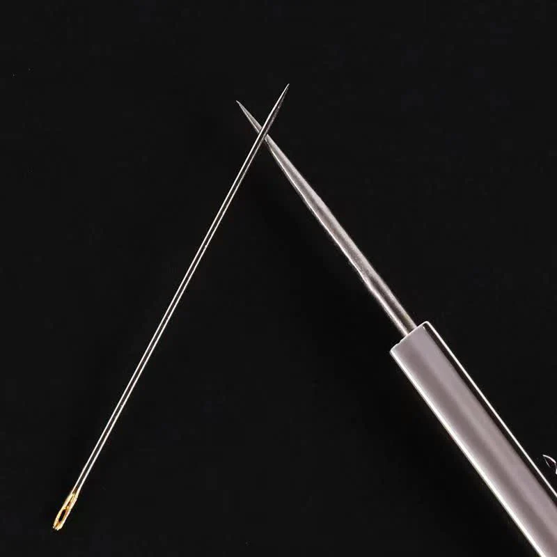 Portable Steel Needle Fashion Rectangle Pendant Necklace - Image 4