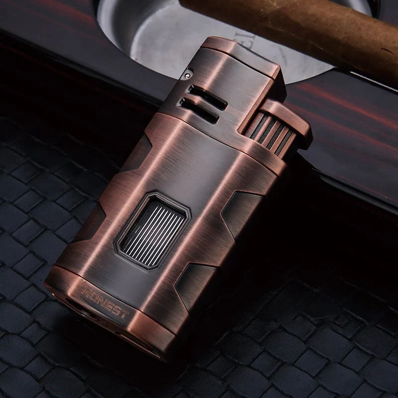Portable Triple Burner Lighter With Cigar Cutter - Image 7