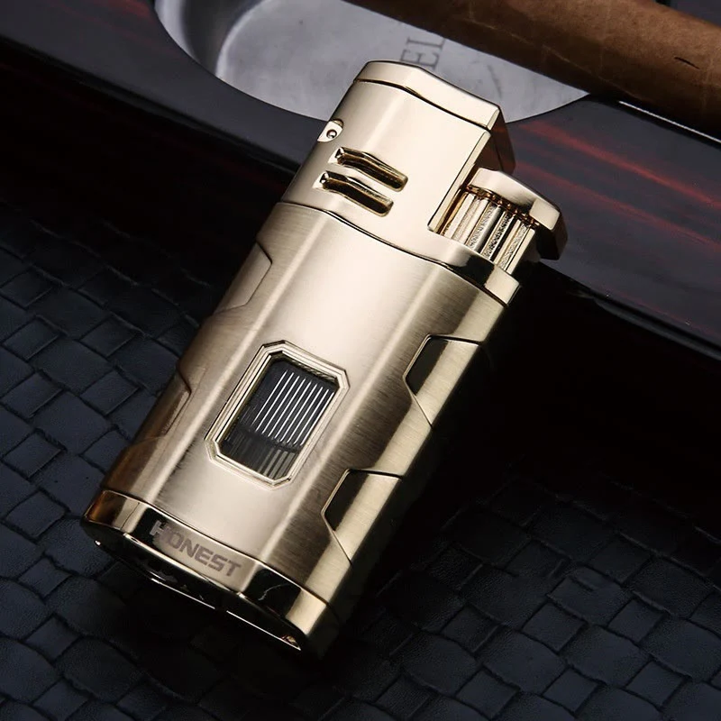 Portable Triple Burner Lighter With Cigar Cutter - Image 8