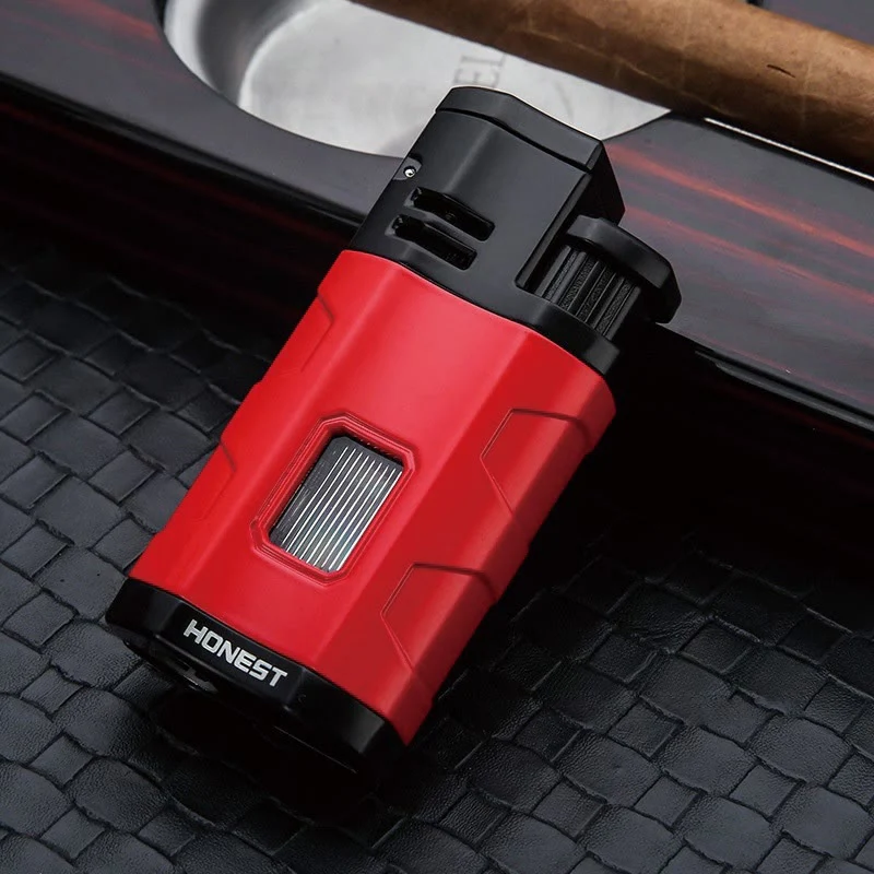 Portable Triple Burner Lighter With Cigar Cutter - Image 9