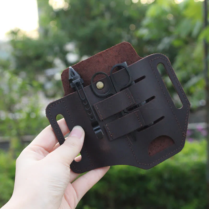 Practical 3 In 1 Tools Waist Holster Leather Belt Bag - Image 5