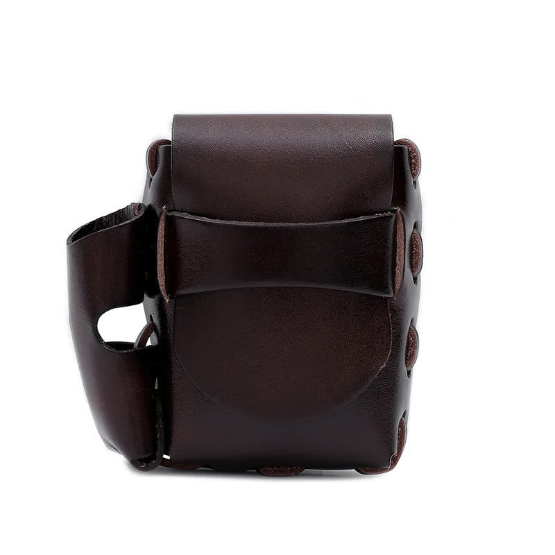 Protective Cigarette Box Lighter Holder Leather Belt Bag - Image 11