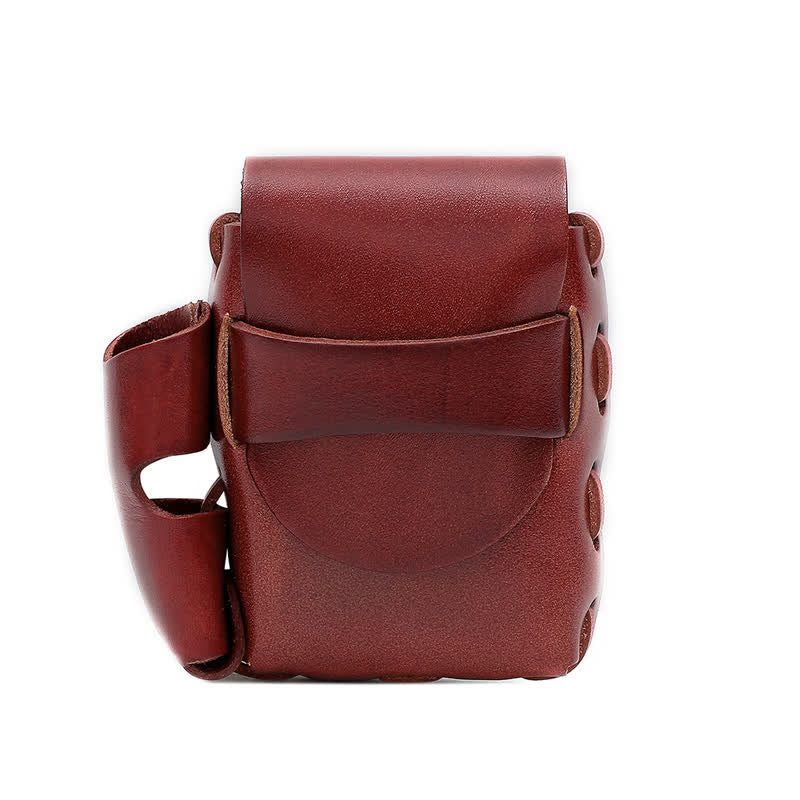 Protective Cigarette Box Lighter Holder Leather Belt Bag - Image 3