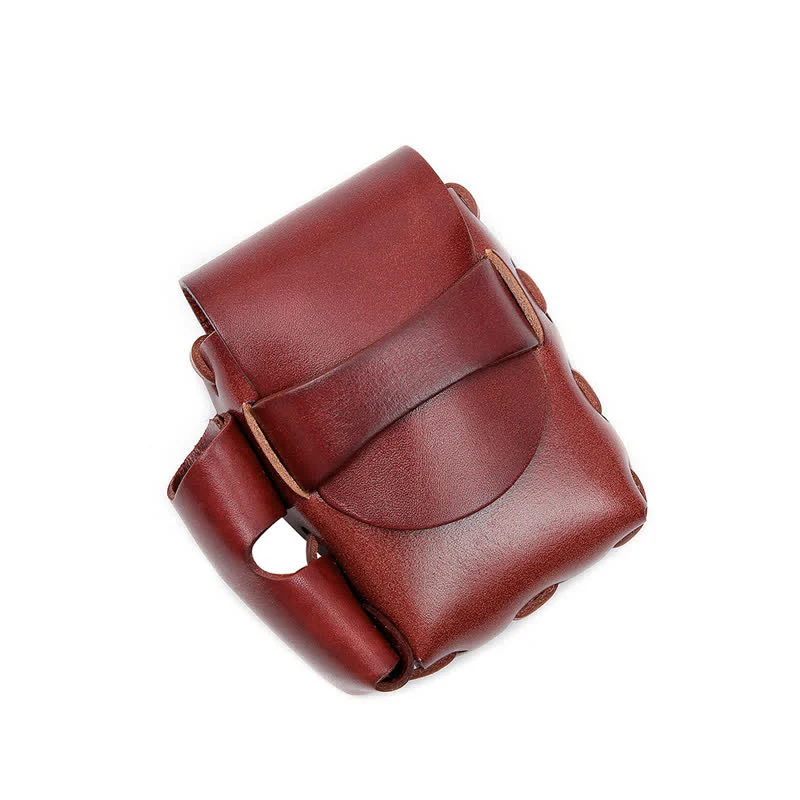Protective Cigarette Box Lighter Holder Leather Belt Bag - Image 4