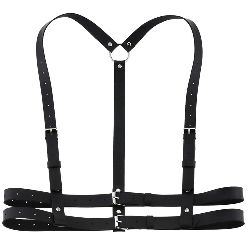 Punk Strap Corset Belt Women's Leather Chain Belt - Image 6