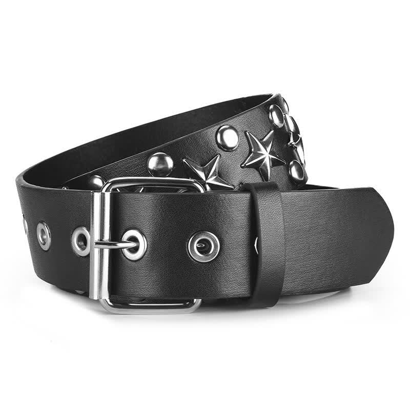 Punk Studded Rock Star Rivet Leather Belt - Image 4