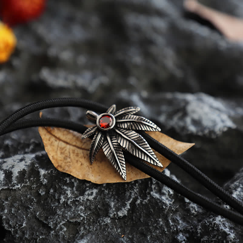 Punk Western Cowboy Maple Leaf Shaped Bolo Tie - Image 8