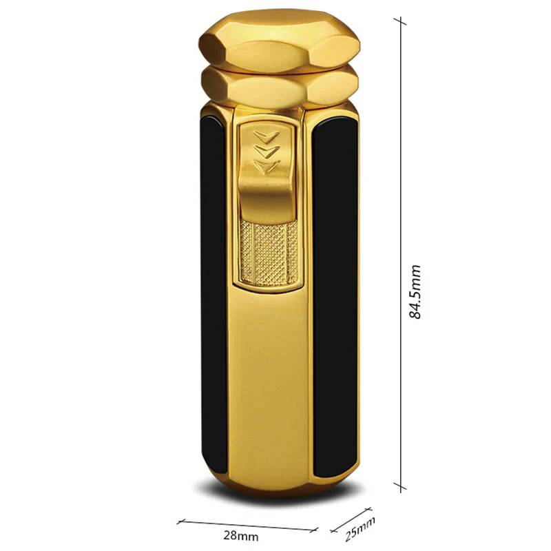 Quad Flame Lighter Refillable Butane Four Burner Lighter - Image 9