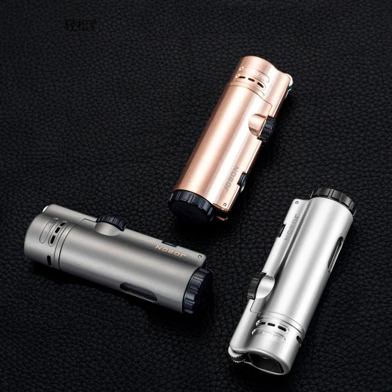 Quad Flame Lighter With Cigar Puncher Four Burner Lighter - Image 9
