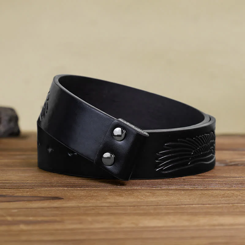 Rectangular Custom Initials DIY Buckle Leather Belt - Image 6