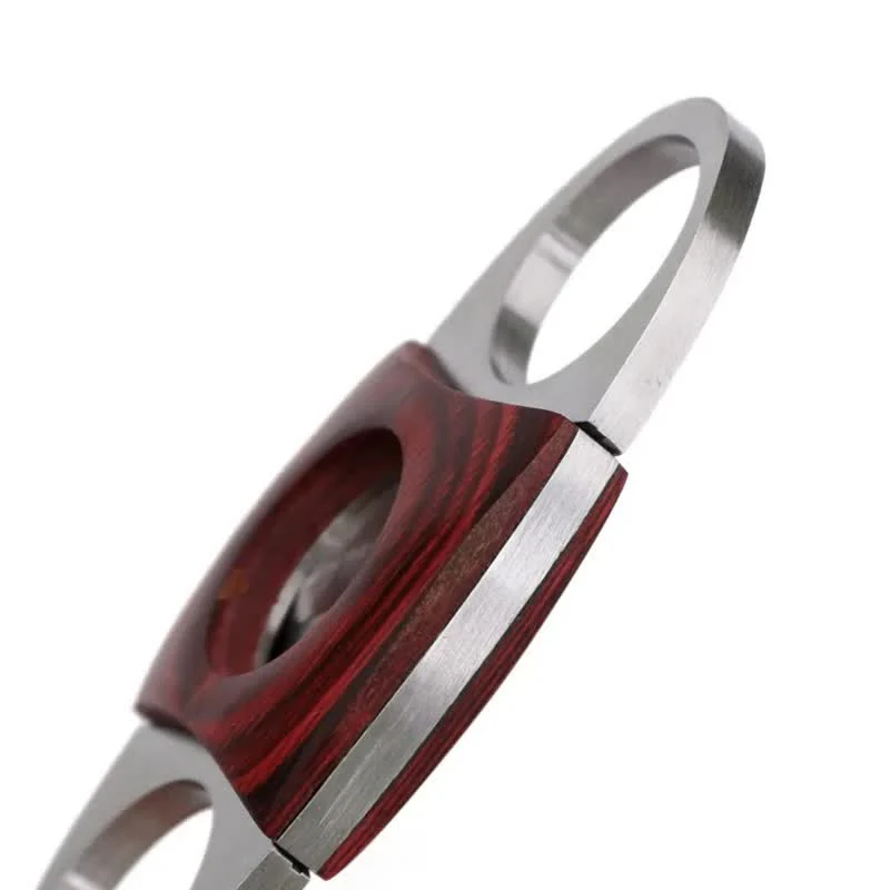 Red Wooden Double Guillotine Cigar Cutter - Image 7