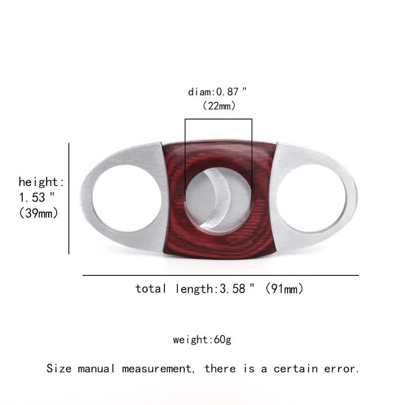 Red Wooden Double Guillotine Cigar Cutter - Image 8