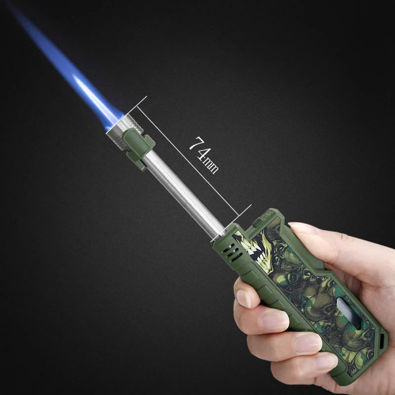 Retractable Handle Outdoor Inflatable Butane Lighter - Image 2