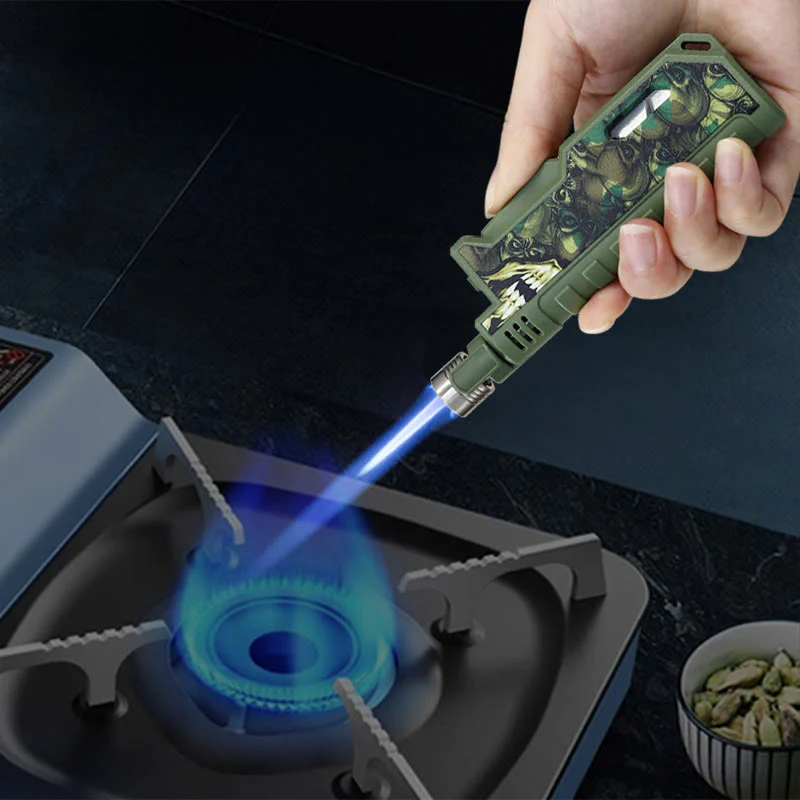 Retractable Handle Outdoor Inflatable Butane Lighter - Image 4