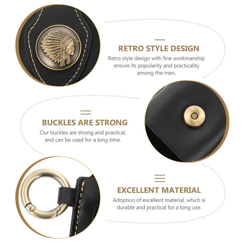 Retro Brass Magnetic Snap Button Cell Phone Belt Bag - Image 5