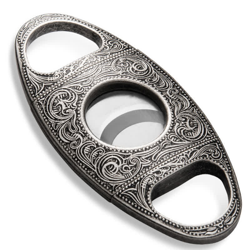 Retro Carved Lighter Set & Cigar Cutter - Image 19