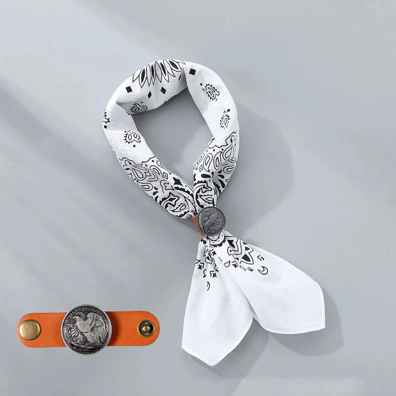 Retro Cashew Print Pocket Square With Coin Buckle - Image 5