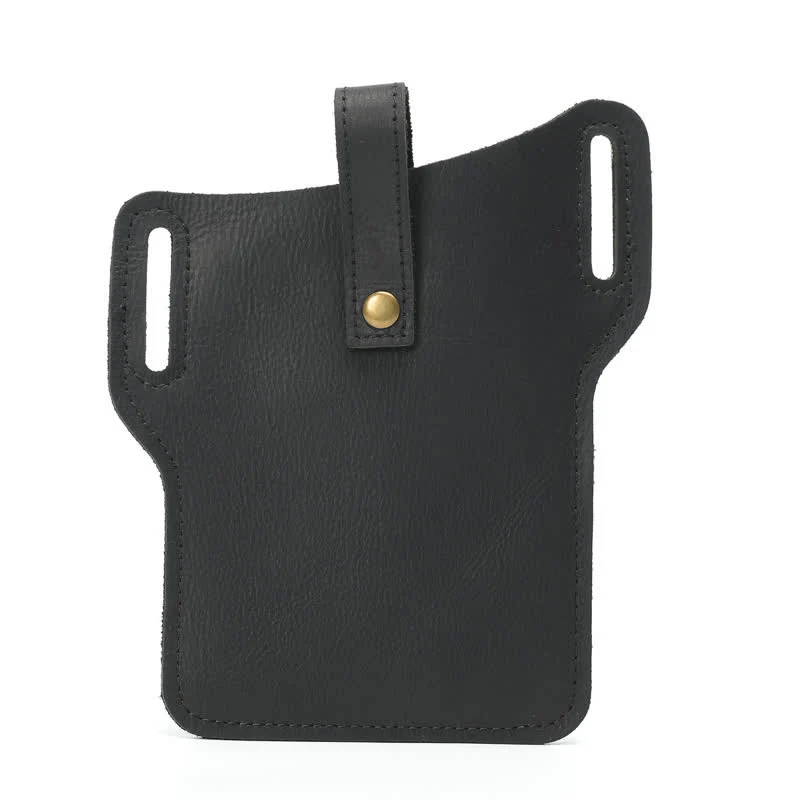 Retro Cell Phone Convenient Carry Leather Belt Bag - Image 7