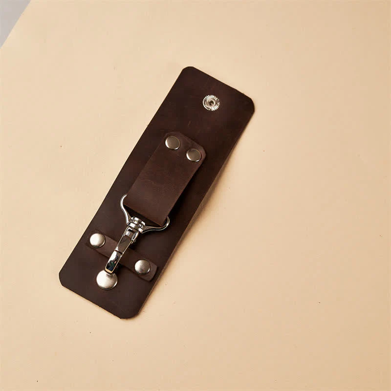 Retro Distressed Leather Belt Loop Keychain - Image 5