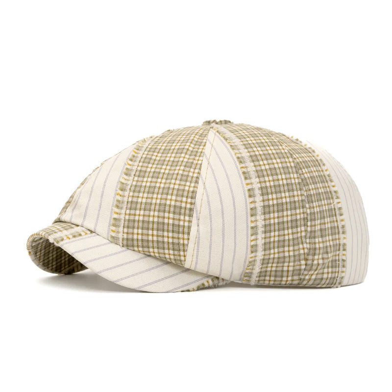 Retro Fashion Color Blocked Beret Suitable For Spring And Summer - Image 13