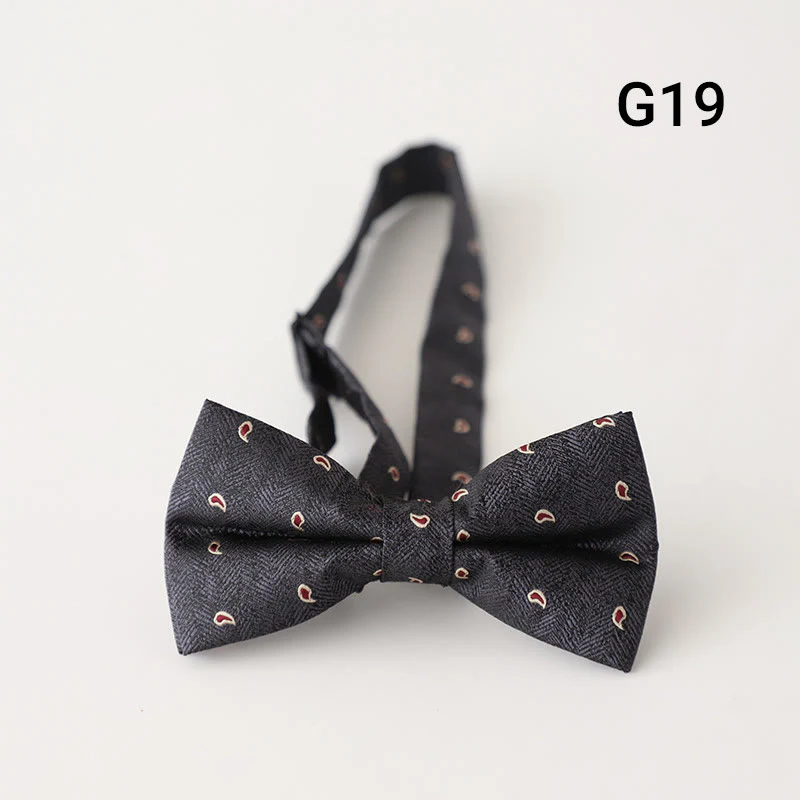 Retro Floral Printed Pre-tied Adjustable Strap Bow Tie - Image 21