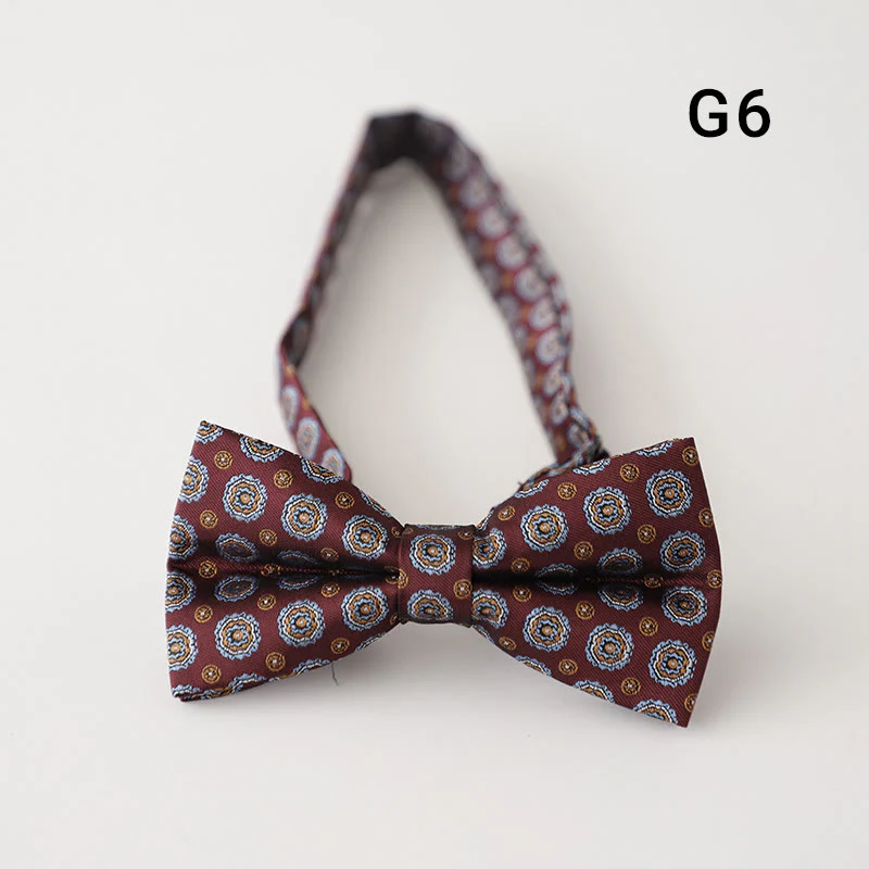 Retro Floral Printed Pre-tied Adjustable Strap Bow Tie - Image 9