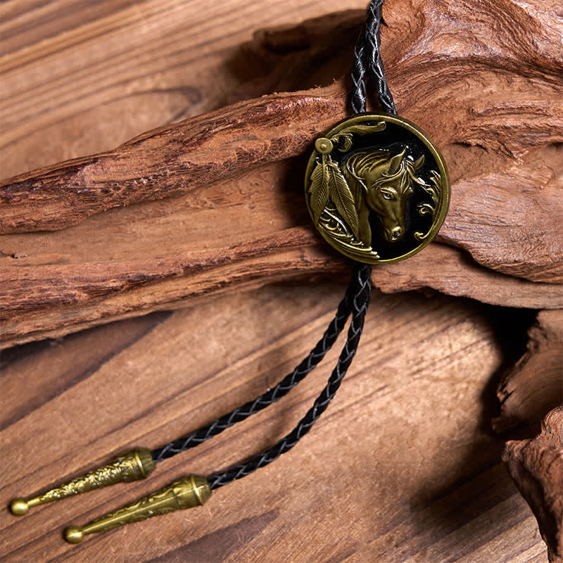 Retro Horse Flying Eagle Navy Anchor Bolo Ties Bundle Set - Image 2