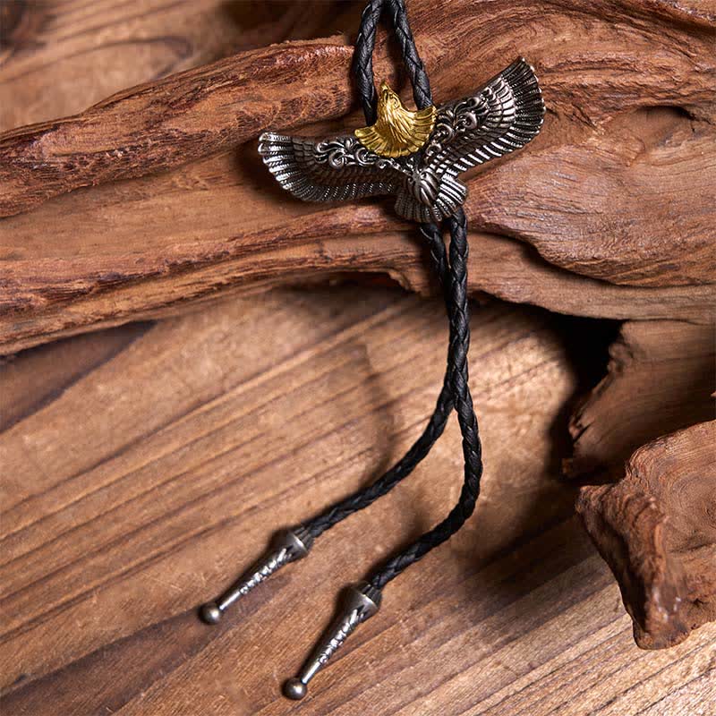 Retro Horse Flying Eagle Navy Anchor Bolo Ties Bundle Set - Image 3