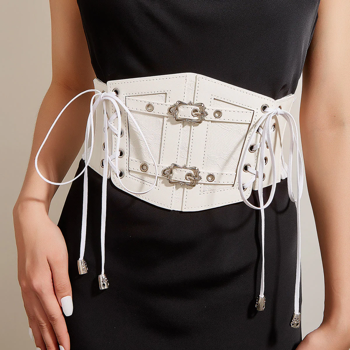 Retro Lace Strap With Metal Buckle Women's Corset Belt - Image 2