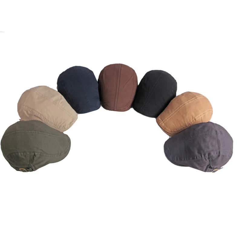 Retro Painter Cotton Beret Flat Cap - Image 3