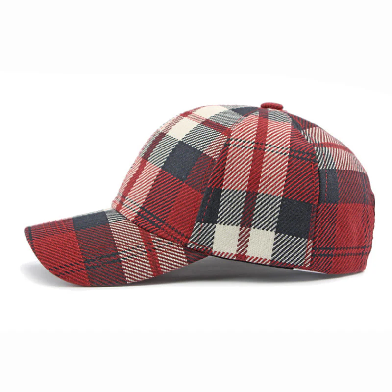 Retro Plaid Pattern Multi-Color Casual Baseball Cap - Image 2
