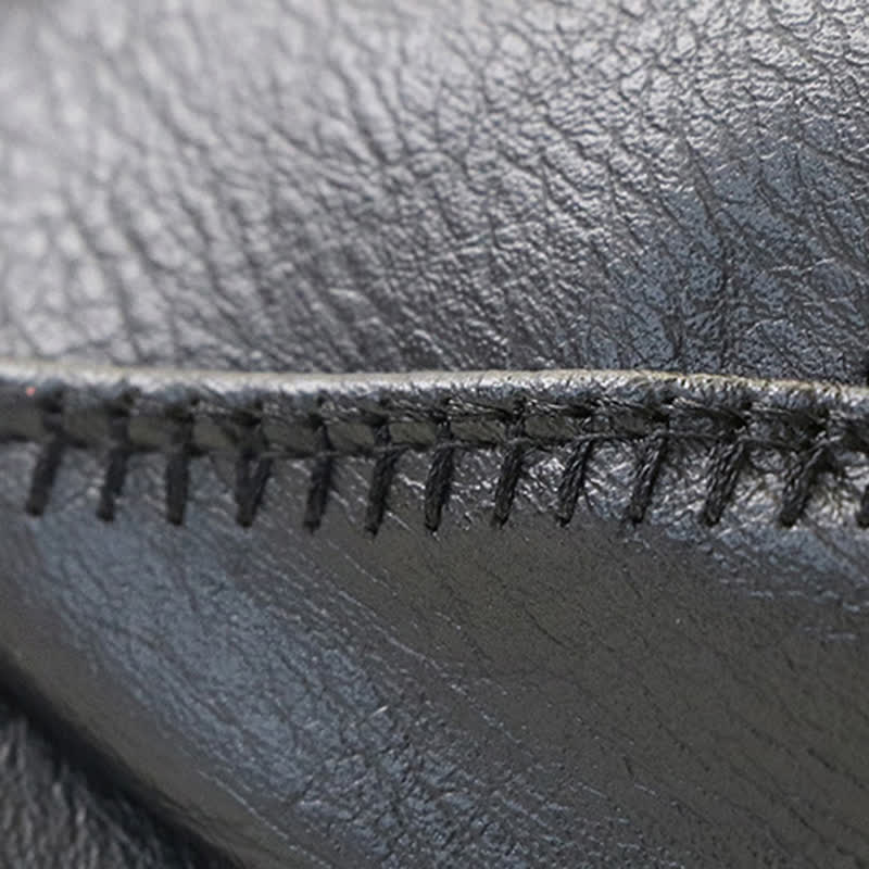 Retro Style Sewing Design Newsboy Leather Beret Hat - Image 6