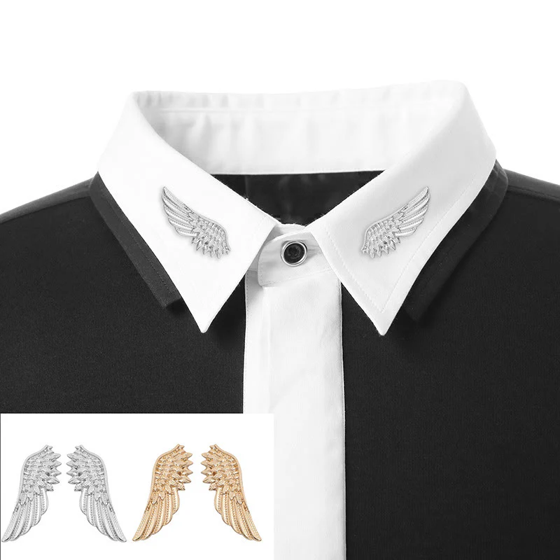 Retro Wings Brooch Gold Silver Shirt Accessories - Image 3