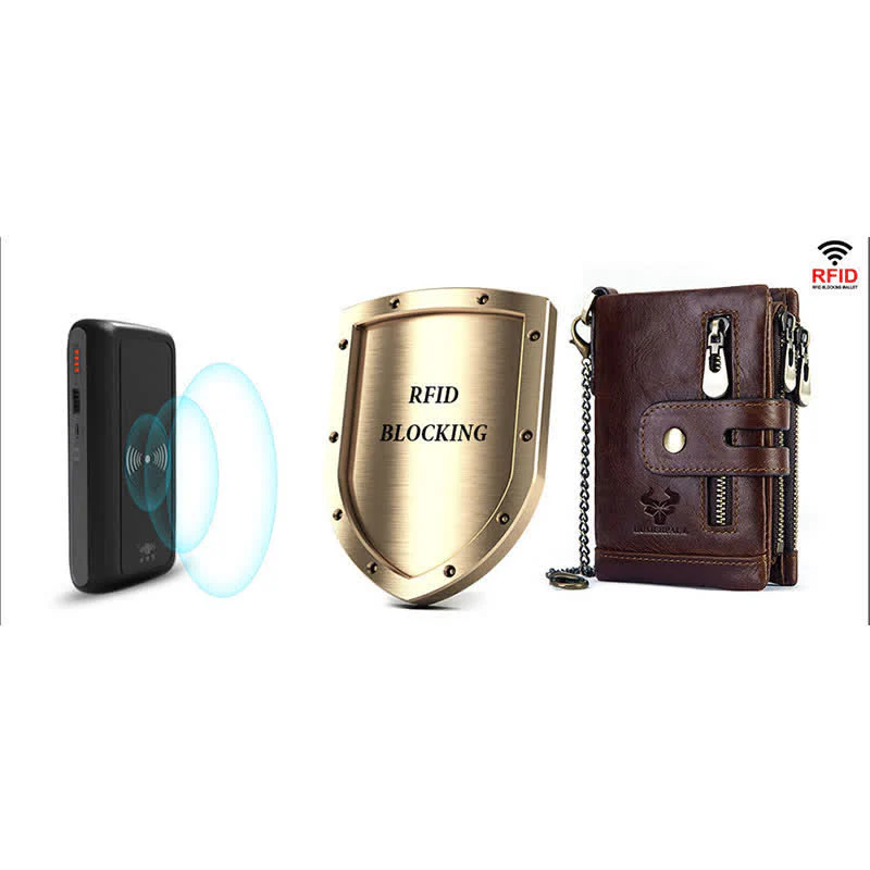 RFID Multifunctional Large Capacity Genuine Leather Wallet - Image 2