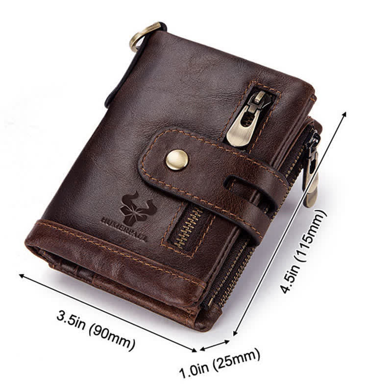 RFID Multifunctional Large Capacity Genuine Leather Wallet - Image 3