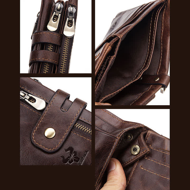 RFID Multifunctional Large Capacity Genuine Leather Wallet - Image 5