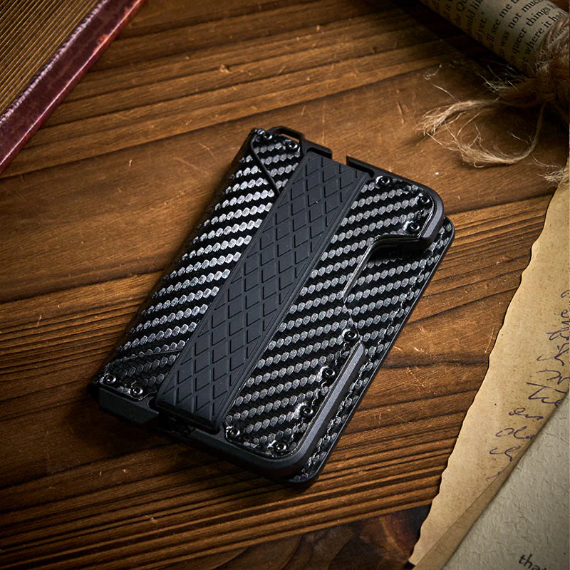RFID Shielding Function Carbon Fiber Folding Tactical Wallet