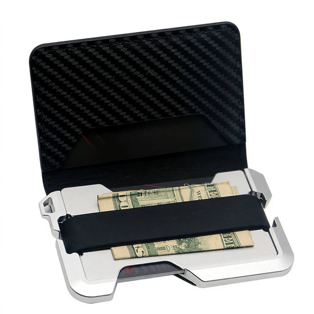 RFID Shielding Function Carbon Fiber Folding Tactical Wallet - Image 7