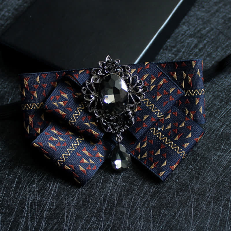 Ribbon Shaped Crystal Wedding Formal Bow Tie - Image 13