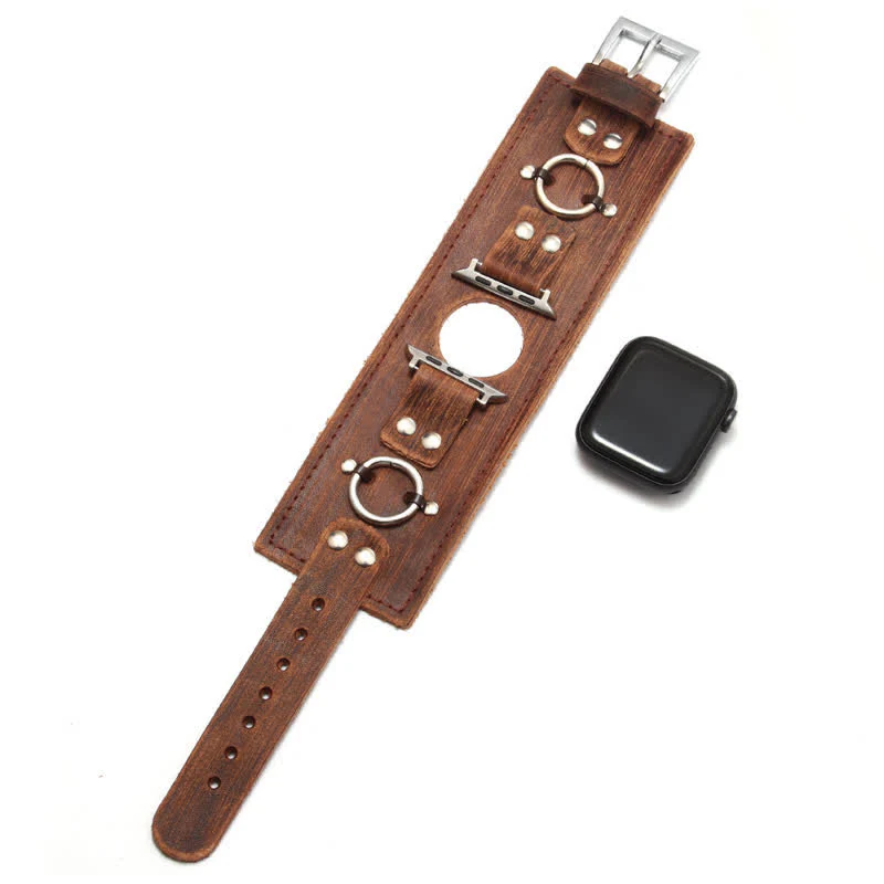 Ring Decor Genuine Leather Smart Watch Band - Image 12