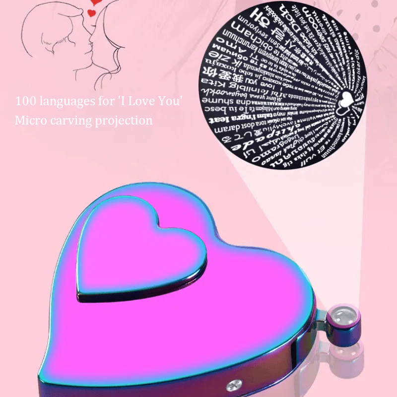 Romantic Love Shaped Colorful Gas Electric Dual Ignition Lighter - Image 5