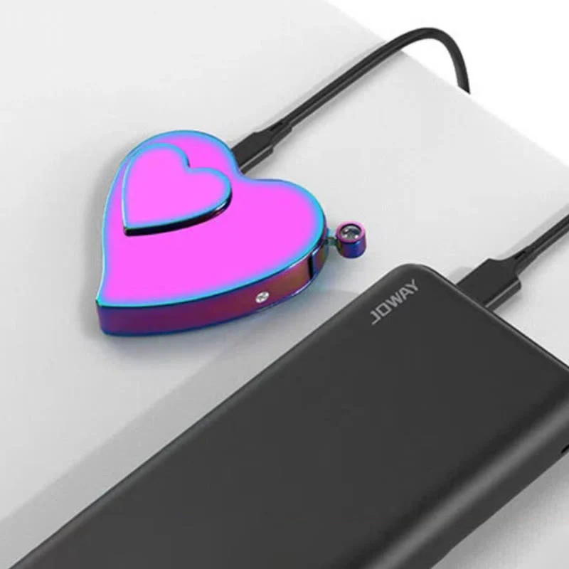 Romantic Love Shaped Colorful Gas Electric Dual Ignition Lighter - Image 6