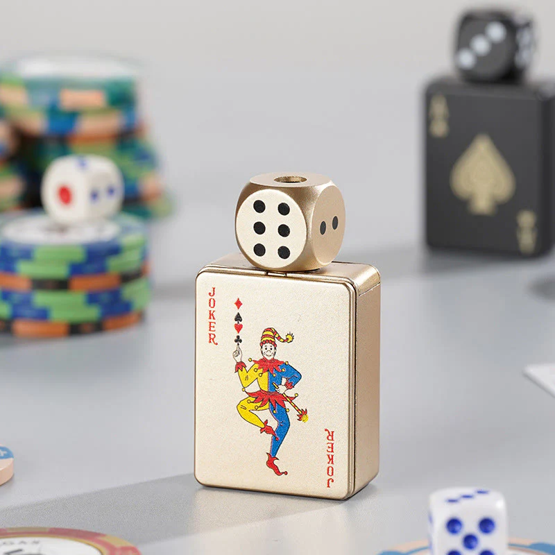 Rotating Dice PokerShape Refillable Butane Lighter - Image 12