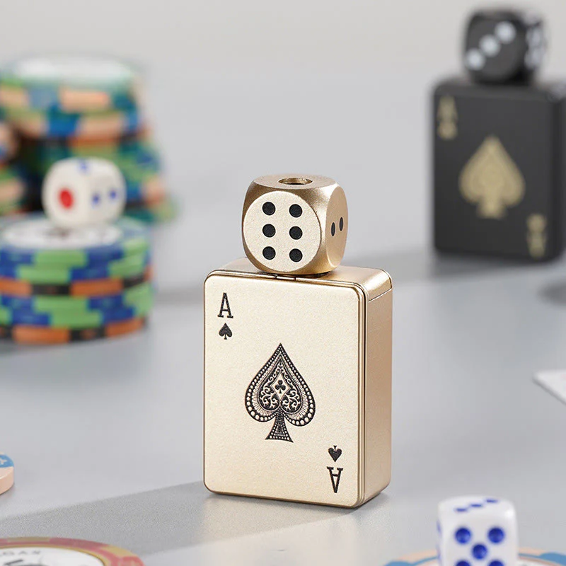 Rotating Dice PokerShape Refillable Butane Lighter - Image 2