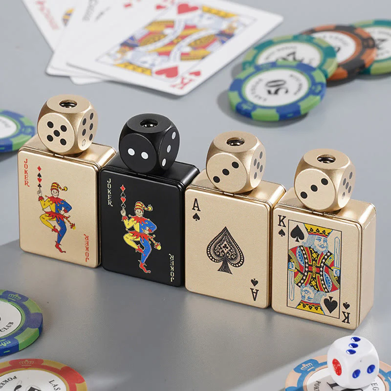 Rotating Dice PokerShape Refillable Butane Lighter - Image 3