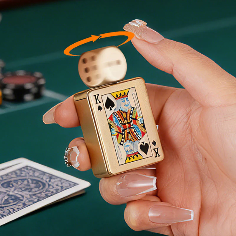 Rotating Dice PokerShape Refillable Butane Lighter - Image 7