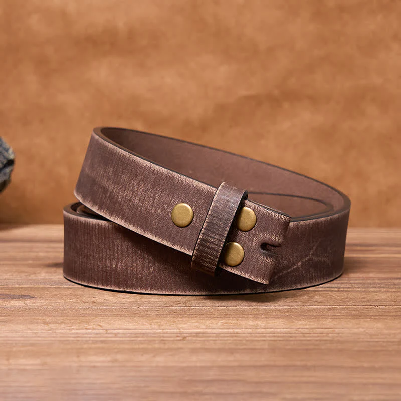 Round Custom Name 2 Letters DIY Buckle Leather Belt - Image 9