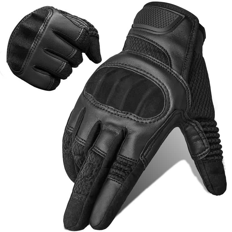 Rubber Hard Knuckle Touch Screen Tactical Gloves - Image 12