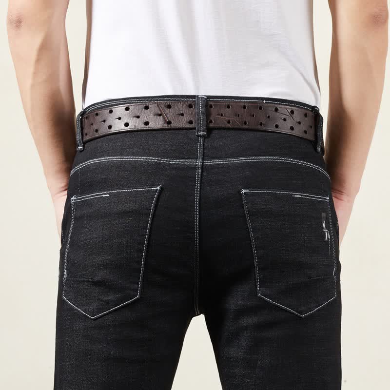 Rugged Style Double Prong Workwear Leather Belt - Image 3