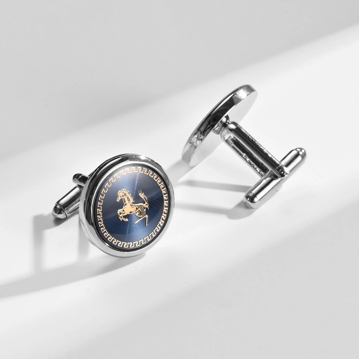 Running Horse Tie Bar Cufflinks Set For Wedding Suit - Image 5